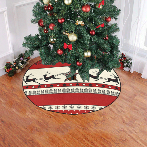 Christmas Ornaments Pattern I Christmas Tree Skirt 47" x 47"
