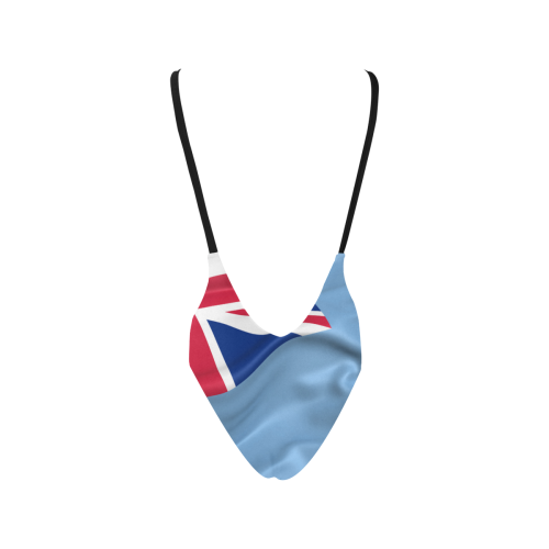 Tuvalu Flag Sexy Low Back One-Piece Swimsuit (Model S09)