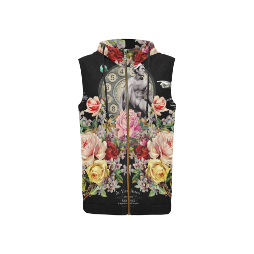 Nuit des Roses Revisited for Him All Over Print Sleeveless Zip Up Hoodie for Women (Model H16)