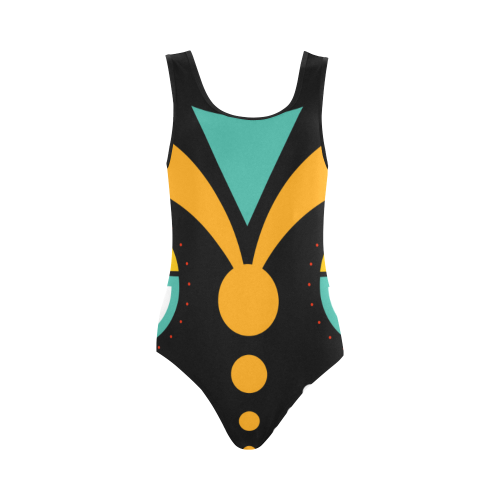 african traditional Vest One Piece Swimsuit (Model S04)