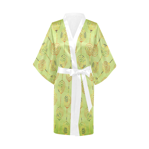 garden spiral Kimono Robe