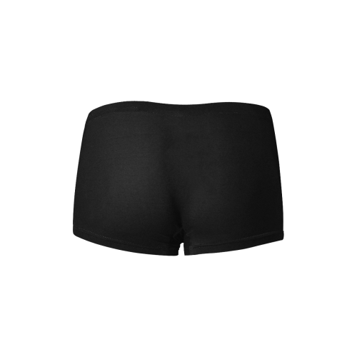 Solid Black Women's All Over Print Boyshort Panties (Model L31)