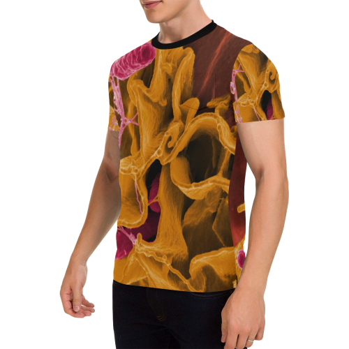 BACTERIA 3 Men's All Over Print T-Shirt with Chest Pocket (Model T56)