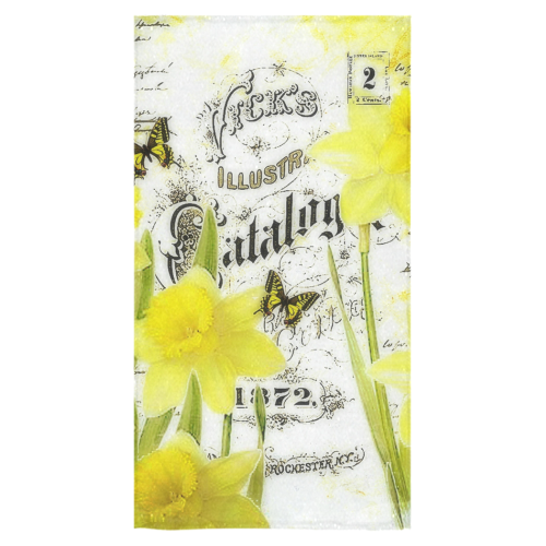 vintage daffodils Bath Towel 30"x56"
