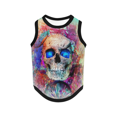 Skull by Nico Bielow All Over Print Pet Tank Top
