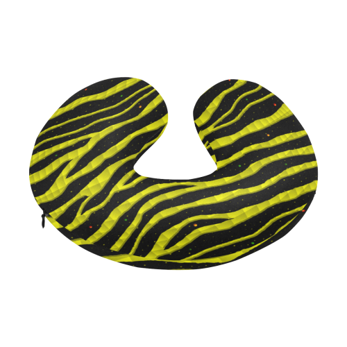 Ripped SpaceTime Stripes - Yellow U-Shape Travel Pillow