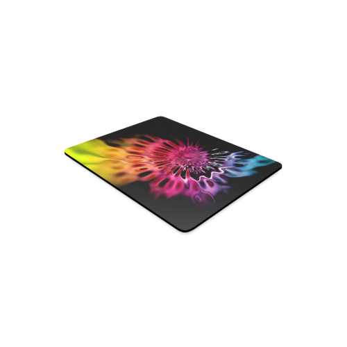 Magic Flower Flames Fractal - Psychedelic Colors Rectangle Mousepad