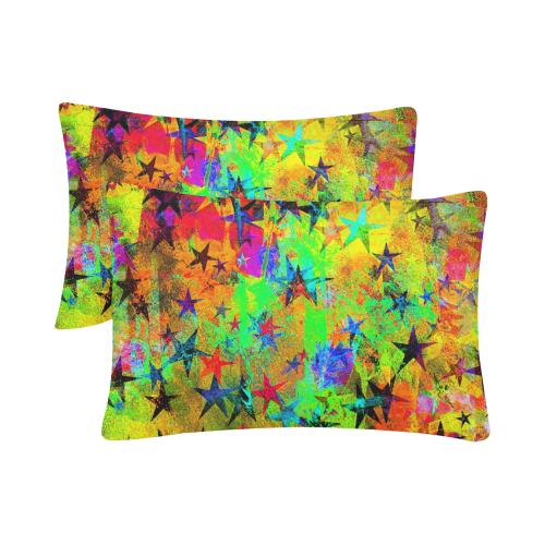 stars and texture colors Custom Pillow Case 20"x 30" (One Side) (Set of 2)