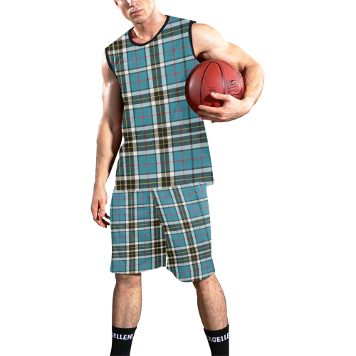 THOMPSON BLUE TARTAN All Over Print Basketball Uniform
