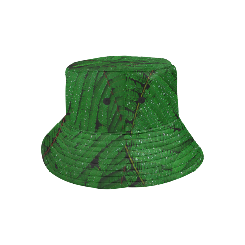 Forest Green Plants with Dew Photo All Over Print Bucket Hat