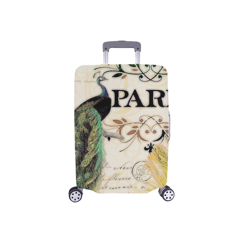Paris Peacock Luggage Cover/Small 18"-21"