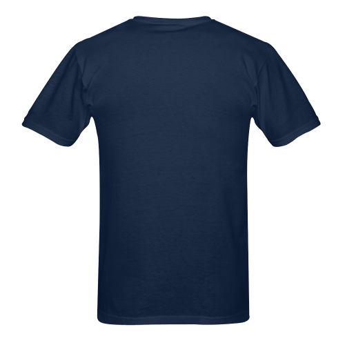 Raven Sugar Skull Royal Blue Men's T-Shirt in USA Size (Two Sides Printing)