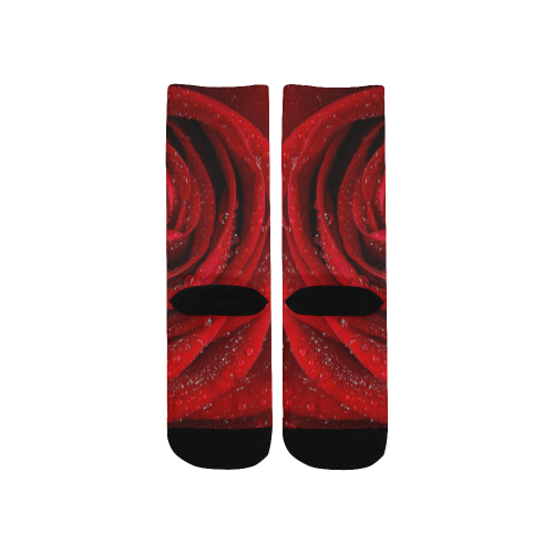 Red rosa Kids' Custom Socks