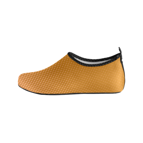 Orange Dotted Grid Women's Slip-On Water Shoes (Model 056)