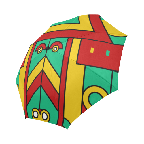 Aztec Spiritual Tribal Auto-Foldable Umbrella (Model U04)