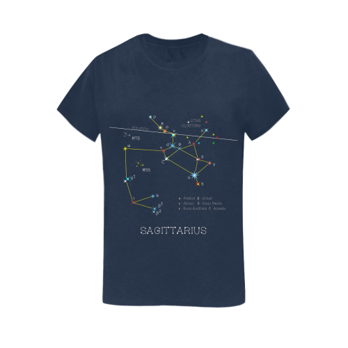 Star Sagittarius Zodiac horoscope funny astrology Women's T-Shirt in USA Size (Two Sides Printing)
