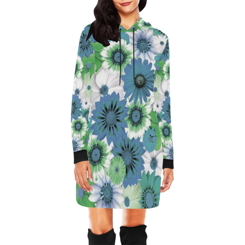 Spring Time Flowers 3 All Over Print Hoodie Mini Dress (Model H27)