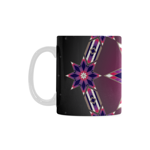 Morning Stars Circle Purple White Mug(11OZ)