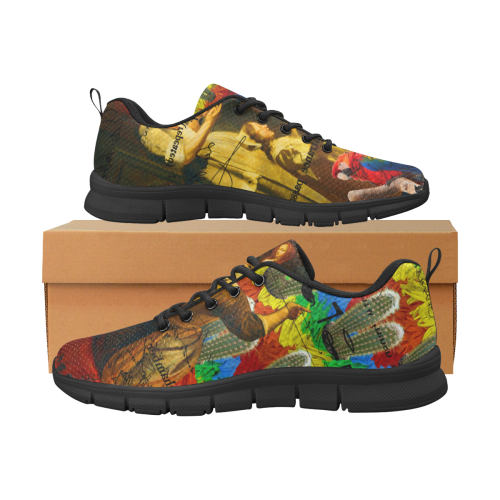 AND THIS, IS THE RAINBOW BRUSH CACTUS. II Men's Breathable Running Shoes (Model 055)