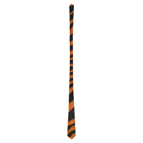 Ripped SpaceTime Stripes - Orange Classic Necktie (Two Sides)