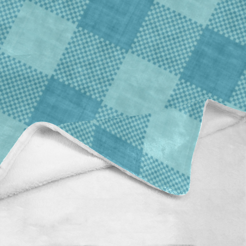 Turquoise Plaid Ultra-Soft Micro Fleece Blanket 70''x80''