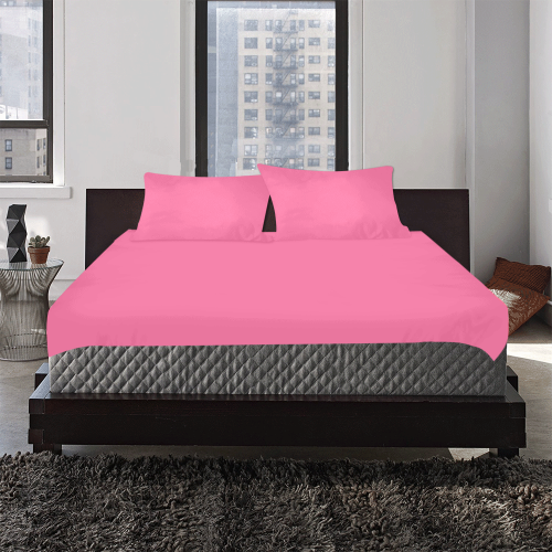 color French pink 3-Piece Bedding Set