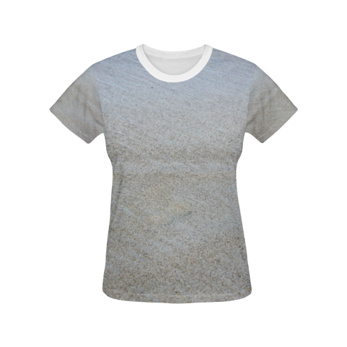 Sand All Over Print T-shirt for Women/Large Size (USA Size) (Model T40)