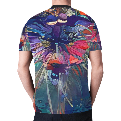 a bat orchid 17b New All Over Print T-shirt for Men/Large Size (Model T45)