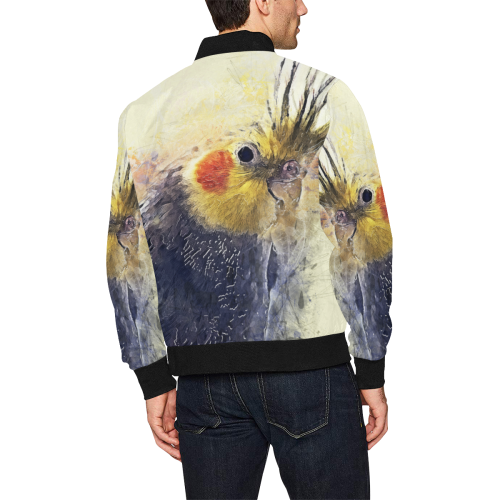 parrot All Over Print Bomber Jacket for Men (Model H31)