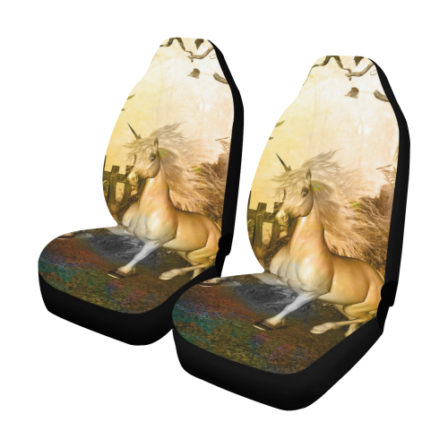 White unicorn in the night Car Seat Covers (Set of 2)
