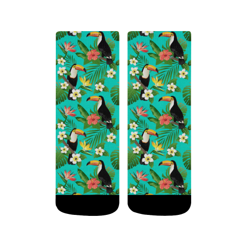 Tropical Summer Toucan Pattern Quarter Socks