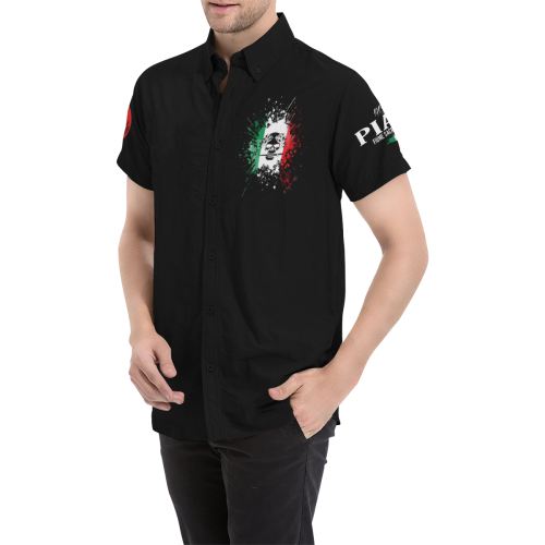 Sempre presenti, by Ivan Venerucci Italian Style Men's All Over Print Short Sleeve Shirt (Model T53)