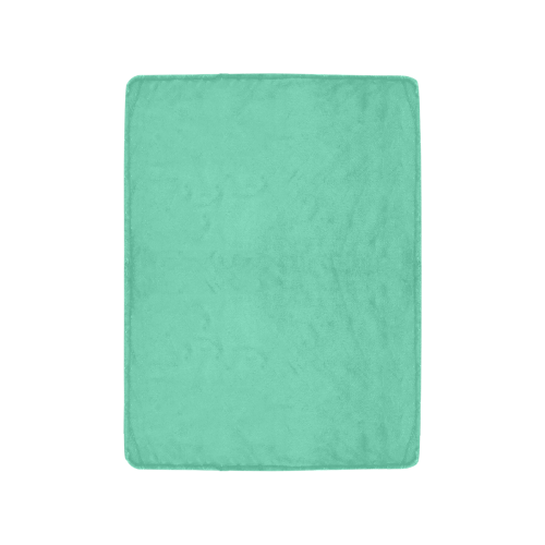 color medium aquamarine Ultra-Soft Micro Fleece Blanket 30''x40''