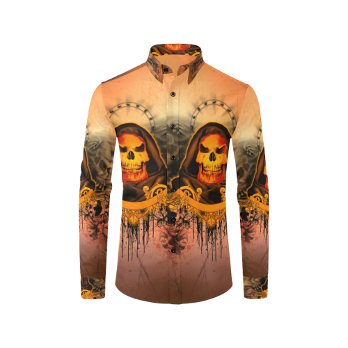 The skulls Men's All Over Print Casual Dress Shirt (Model T61)