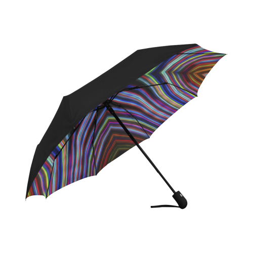 Wild Wavy X Lines 35 Anti-UV Auto-Foldable Umbrella (Underside Printing) (U06)