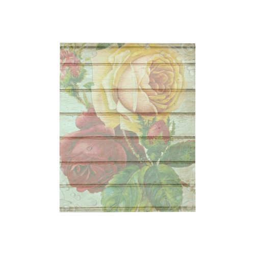 Vintage Wood Roses Quilt 40"x50"