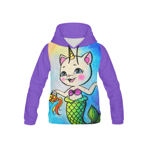 MrKittyCorn by Skinderella All Over Print Hoodie for Kid (USA Size) (Model H13)