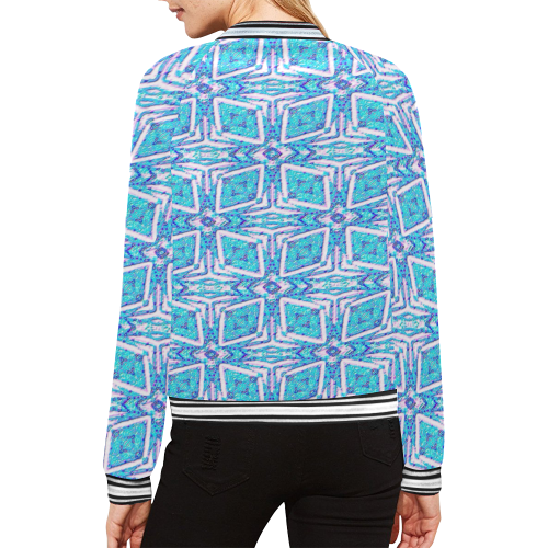 geometric doodle 1 All Over Print Bomber Jacket for Women (Model H21)