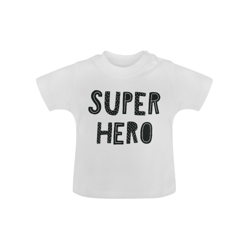 Monochrome Super Hero Baby Classic T-Shirt (Model T30)