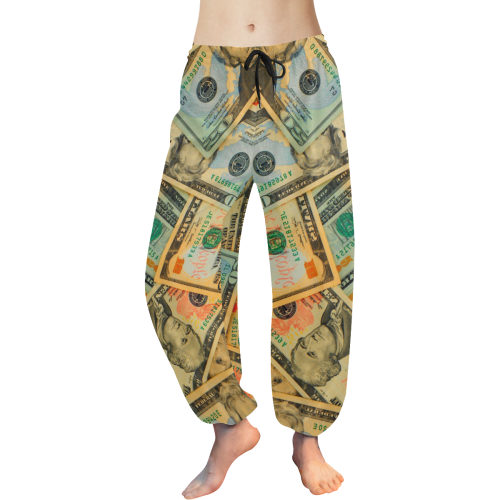 US DOLLARS 2 Women's All Over Print Harem Pants (Model L18)