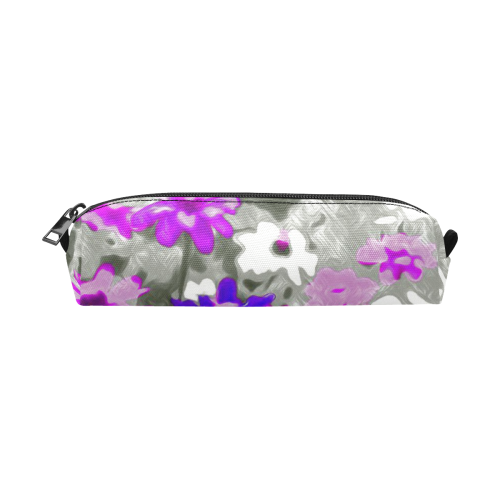 Flowers, black,white and splash C by JamColors Pencil Pouch/Small (Model 1681)