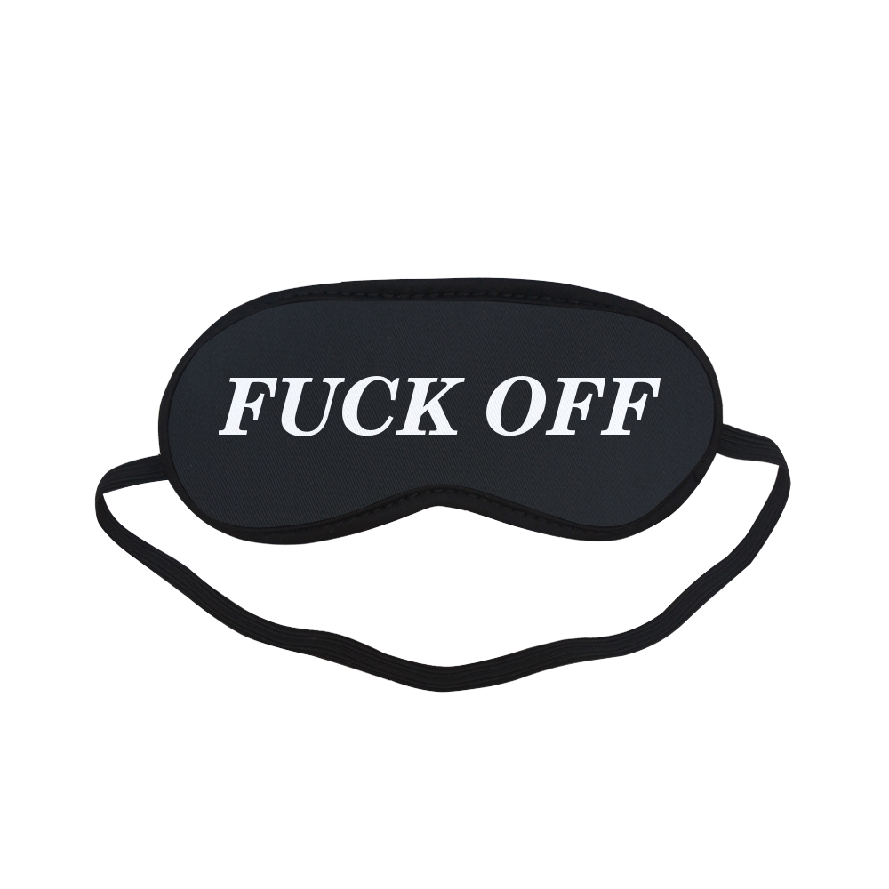 Fuck Off Sleep Mask in Robins Egg Blue and Black