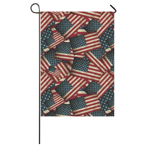Patriotic USA American Flag Art Garden Flag 28''x40'' （Without Flagpole）
