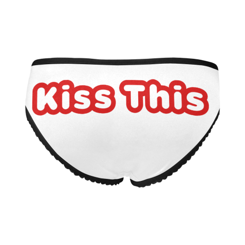 Kiss This Back Red And White Women's All Over Print Girl Briefs (Model L14)