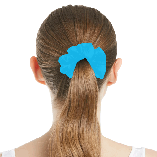 color deep sky blue All Over Print Hair Scrunchie