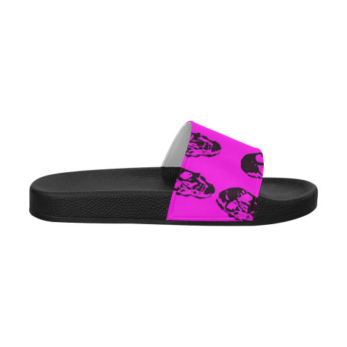 Hot Skulls,hot pink by JamColors Women's Slide Sandals (Model 057)