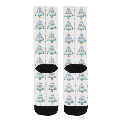 Oh Chemist Tree, Oh Chemistry, Science Christmas Trouser Socks (For Men)