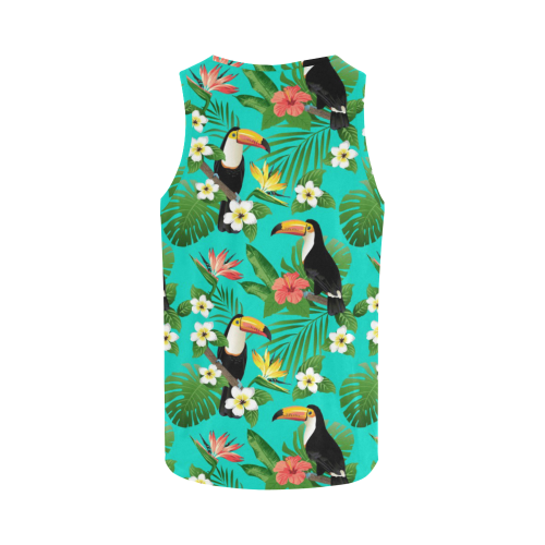 Tropical Summer Toucan Pattern All Over Print Tank Top for Men (Model T43)
