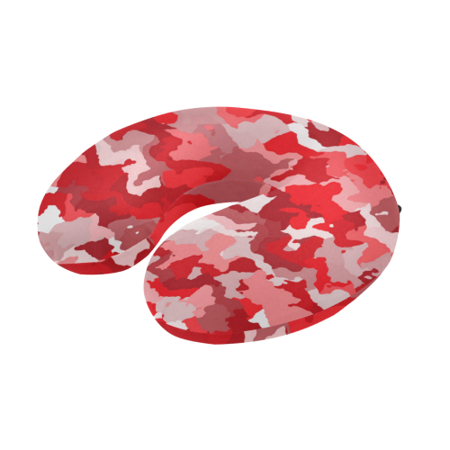 camouflage red U-Shape Travel Pillow