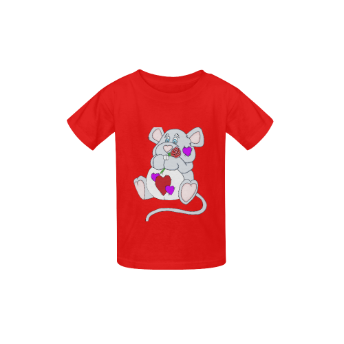Valentine Mouse Red Kid's  Classic T-shirt (Model T22)